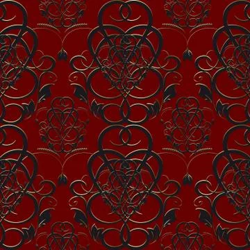 Damask Baroque seamless pattern. Stock Illustration