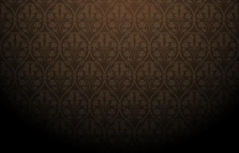 Damask black, Damask Pattern Black, Background pattern ornament Stock Illustration