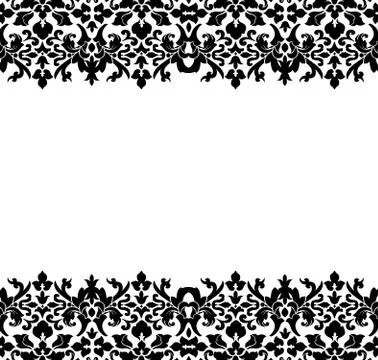 Damask border Stock Illustration