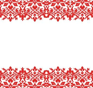 Damask border Stock Illustration