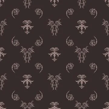 Damask classic seamless patterns Stock Illustration