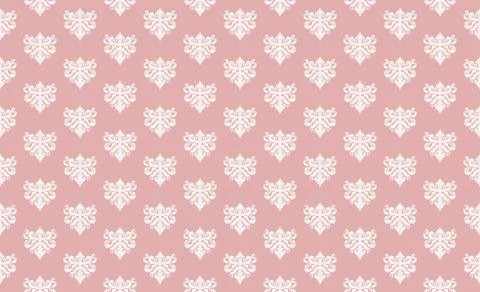 Damask Fabric textile seamless pattern backgground Luxury decorative Orname.. Stock Illustration