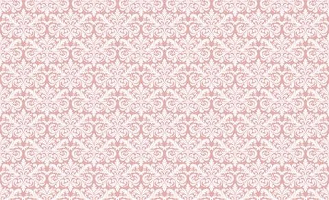 Damask Fabric textile seamless pattern backgground Luxury decorative Orname.. Illustrazione stock