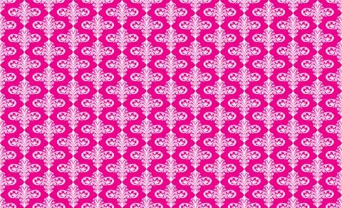 Damask Fabric textile seamless pattern pink backgground Luxury decorative O.. Stock Illustration