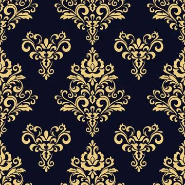 Damask floral pattern. Stock Illustration