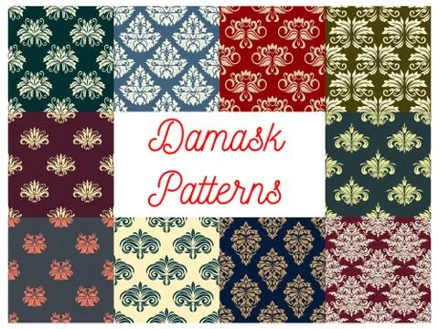 Damask floral seamless pattern of victorian flower 스톡 일러스트