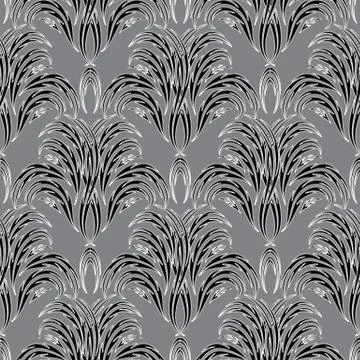 Damask floral vector seamless pattern. 스톡 일러스트