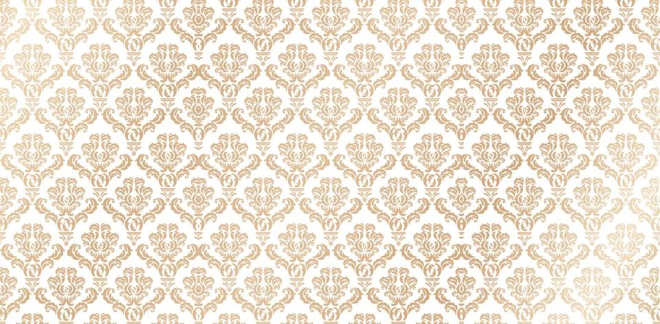 Damask Gold seamless pattern Stock Illustration