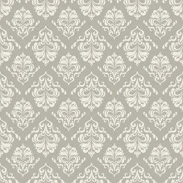 Damask modern seamless pattern element. Vintage classical old fashioned dam.. Stockillustratie