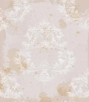 Damask old pattern ornament decor Vector. Baroque fabric texture illustration Stock Illustration