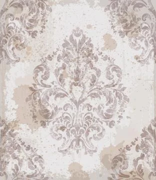 Damask old pattern ornament decor Vector. Baroque fabric texture illustration 스톡 일러스트