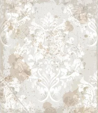 Damask old pattern ornament decor Vector. Baroque fabric texture illustration イラスト素材