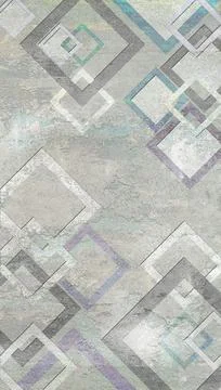 Damask patchwork pattern geometric floral ornaments Vintage tile digital design Illustrazione stock