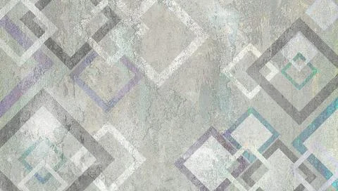 Damask patchwork pattern geometric floral ornaments Vintage tile digital design イラスト素材