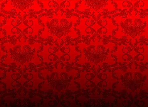 Damask pattern Illustrazione stock