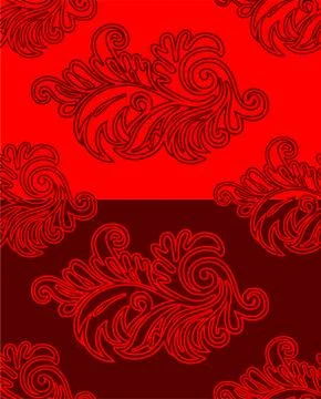 Damask pattern Stock Illustration