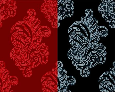 Damask pattern Stock Illustration