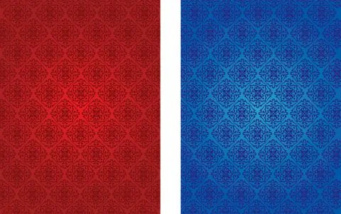 Damask pattern Stock Illustration