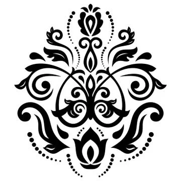 Damask  pattern. orient background Stock Illustration