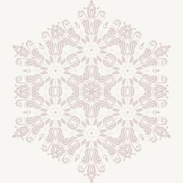 Damask  Pattern. Orient Pink Ornament Stockillustratie