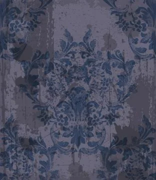 Damask pattern ornament decor Vector. Baroque fabric texture illustration des イラスト素材