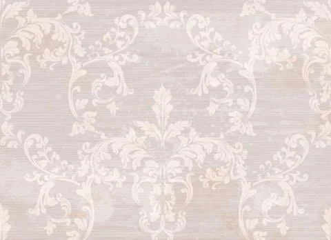 Damask pattern ornament decor Vector. Baroque fabric texture illustration des イラスト素材