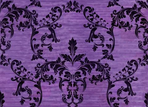Damask pattern ornament decor Vector. Baroque fabric texture illustration des Stock Illustration
