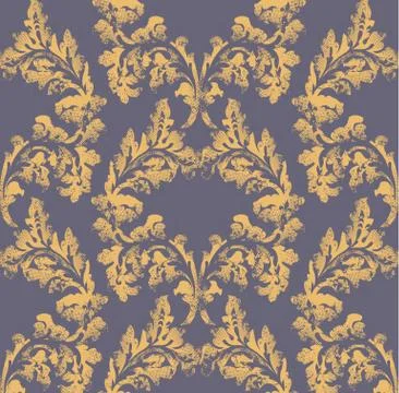 Damask pattern ornament decor Vector. Baroque fabric texture illustration des 스톡 일러스트