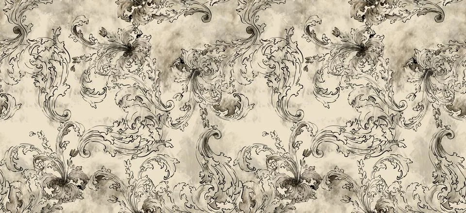 Damask pattern. Textile ethnic pattern design Illustrazione stock