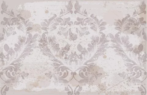 Damask pattern Vector illustration handmade ornament decor. Baroque backgroun Stock Illustration