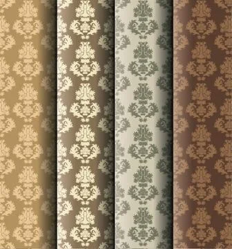 Damask patterns Stock Illustration