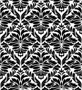 Damask seamless background イラスト素材