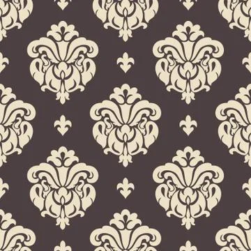 Damask seamless background Stock Illustration