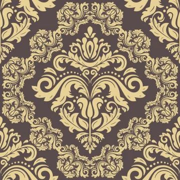Damask Seamless Background Stock Illustration