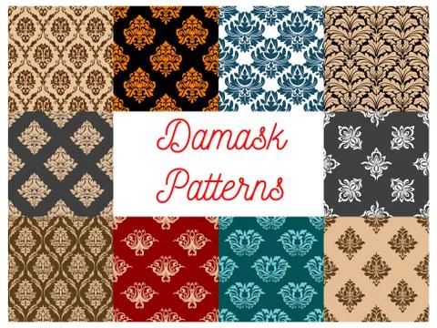 Damask seamless floral pattern background 스톡 일러스트