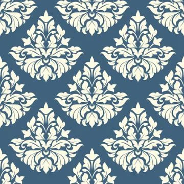 Damask seamless floral pattern Illustrazione stock