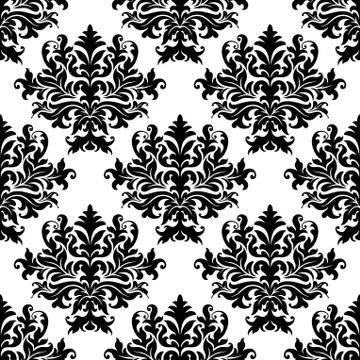 Damask seamless floral pattern 스톡 일러스트