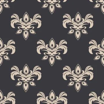 Damask seamless floral pattern Stock Illustration