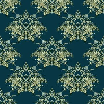Damask seamless floral pattern 스톡 일러스트