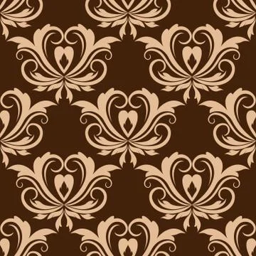 Damask seamless floral pattern Stock Illustration