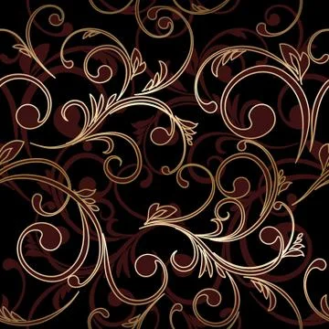 Damask seamless floral pattern. Royal wallpaper Stock Illustration