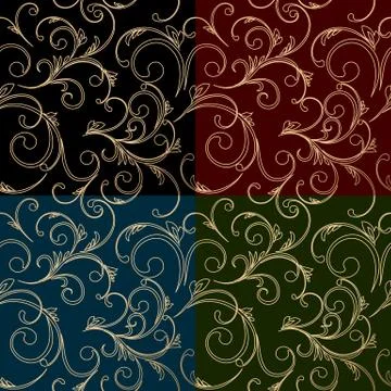 Damask seamless floral pattern. Royal wallpaper Stock Illustration