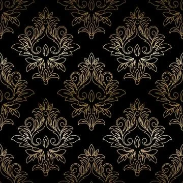 Damask seamless floral pattern. Royal wallpaper 스톡 일러스트