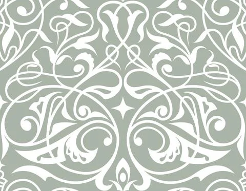 Damask  seamless ornament. Stock Illustration