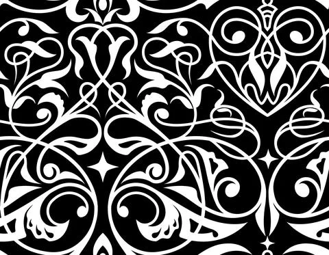 Damask  seamless ornament. Stock Illustration