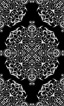 Damask  seamless ornament. Stock Illustration