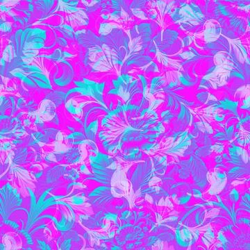 Damask seamless pattern. 3D steel seamless element with shadow and highlight. Stock Illustration