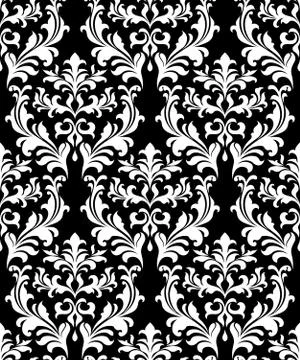 Damask seamless pattern background Stock Illustration