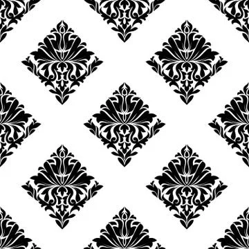 Damask seamless pattern background Stock Illustration