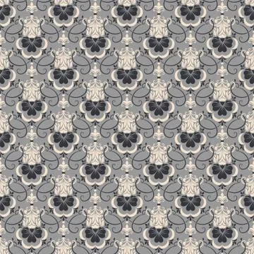 Damask seamless pattern background Stock Illustration